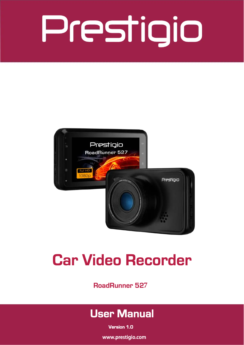 Imagen de la primera página del manual del dispositivo RoadRunner 527