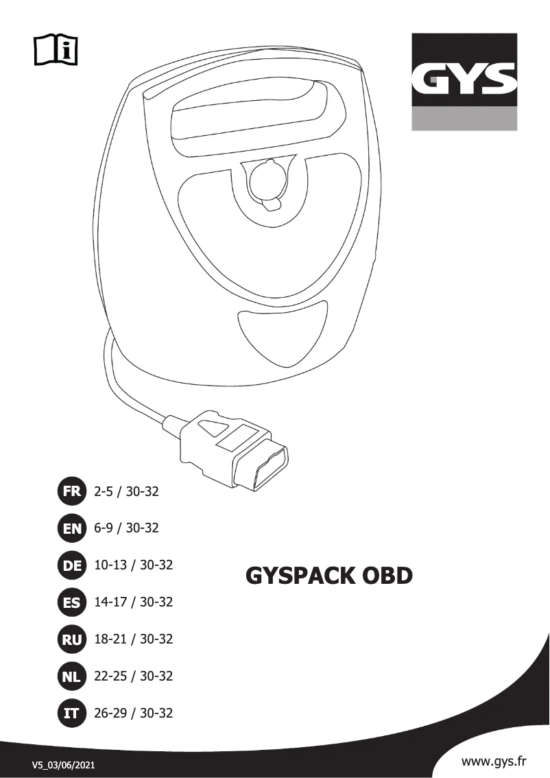 Página nº 1 - Manual de usuario GYS Gyspack OBD
