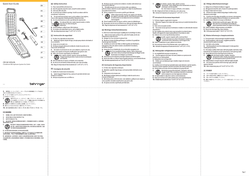 Imagen de la primera página del manual del dispositivo CB100 VIOLIN
