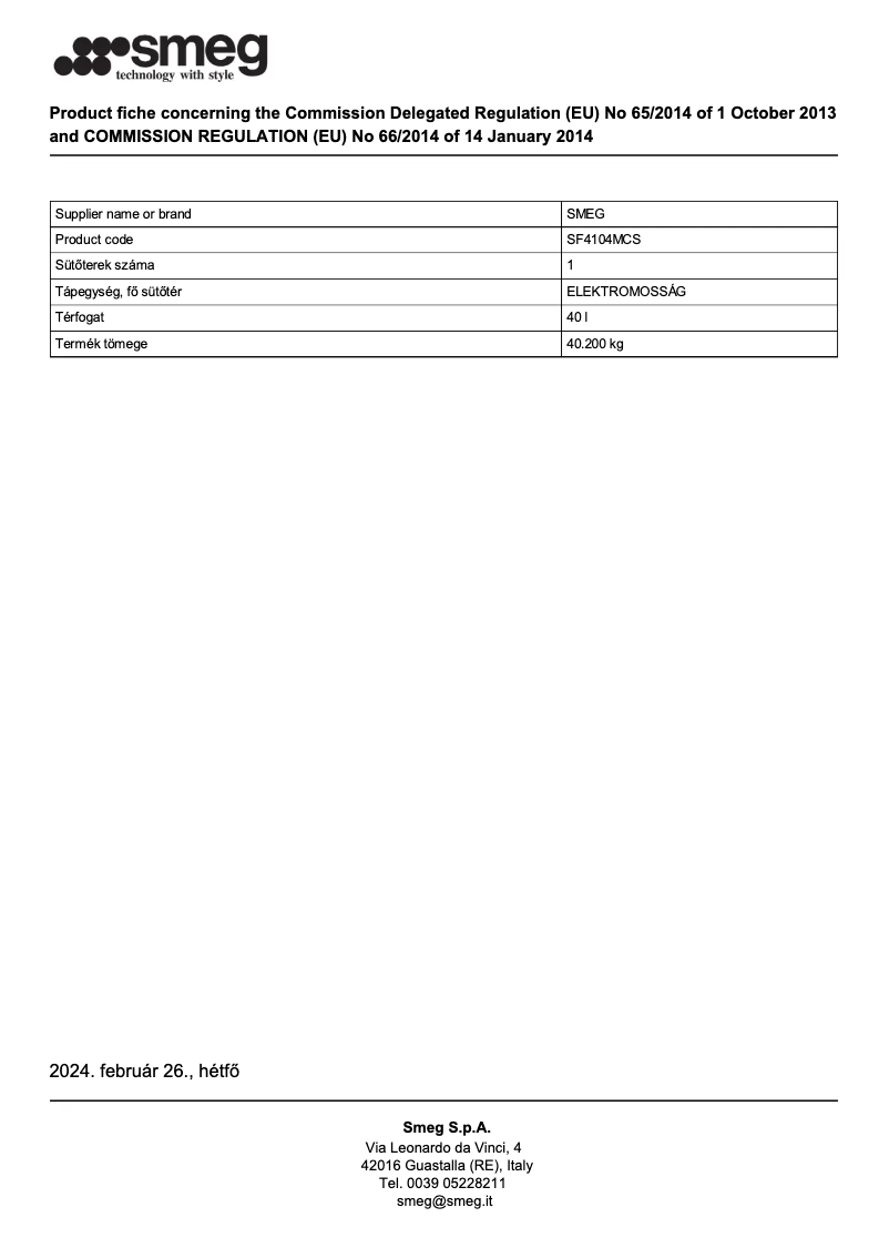 Imagen de la primera página del manual del dispositivo SF4104MCS