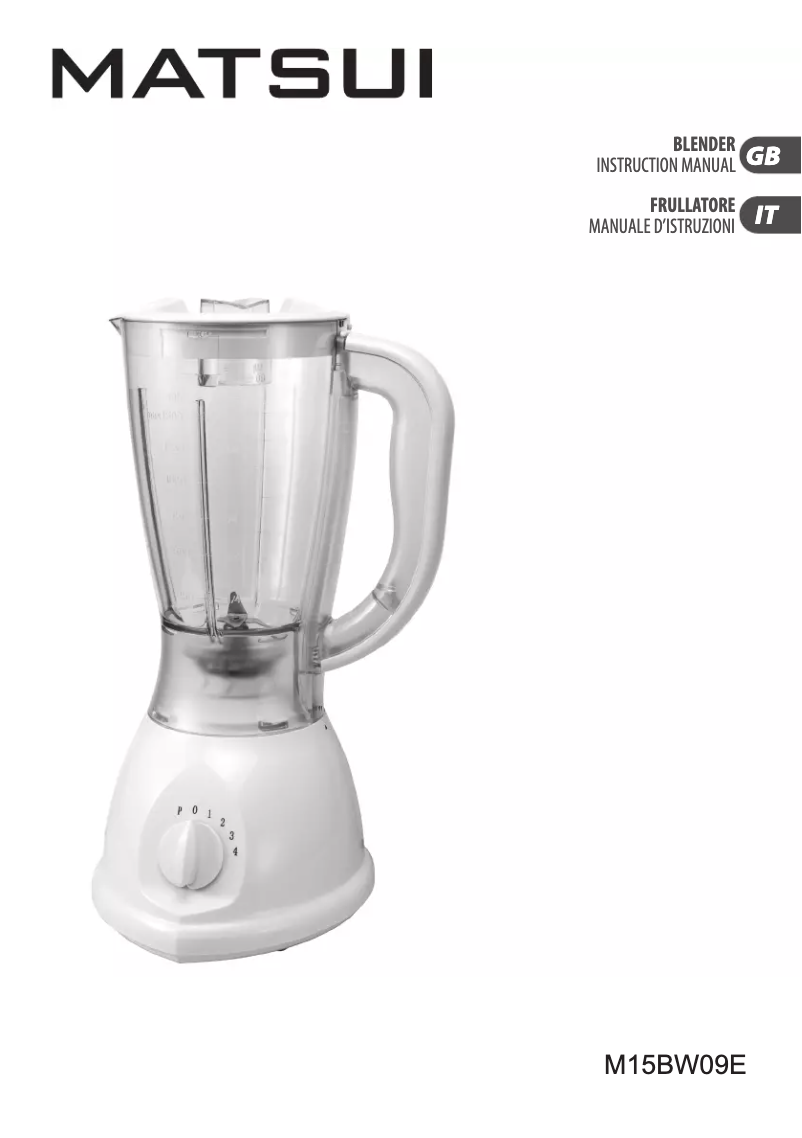 Imagen de la primera página del manual del dispositivo M15BW09E