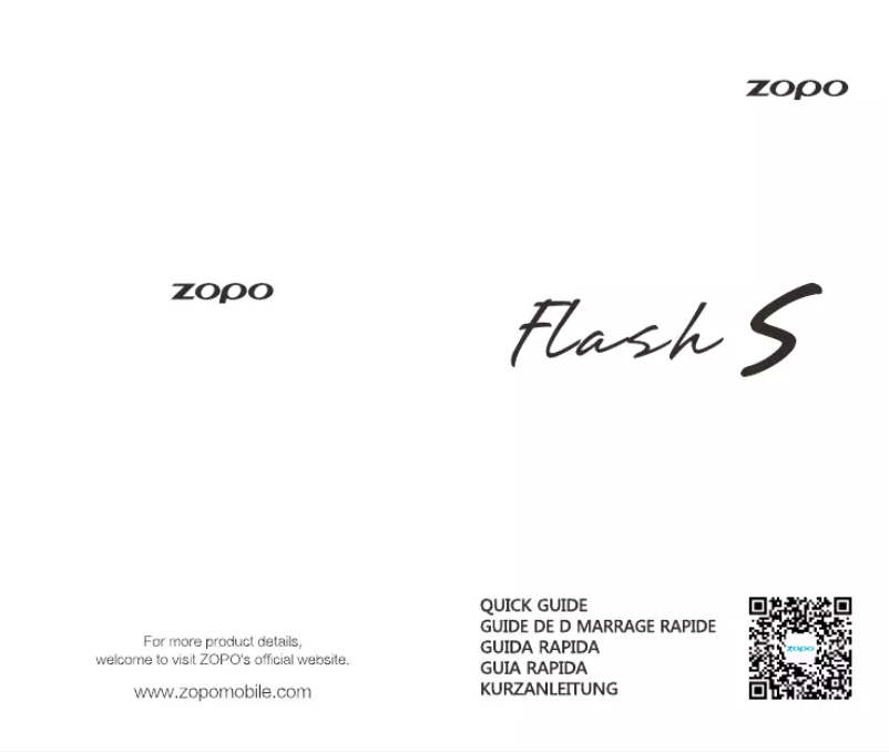 Página 1 del manual Manual de usuario Zopo Flash S