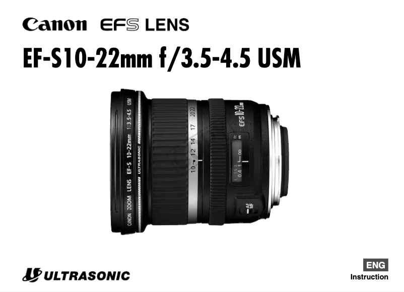 Página 1 del manual Manual de usuario Canon EF-S 10-22MM USM