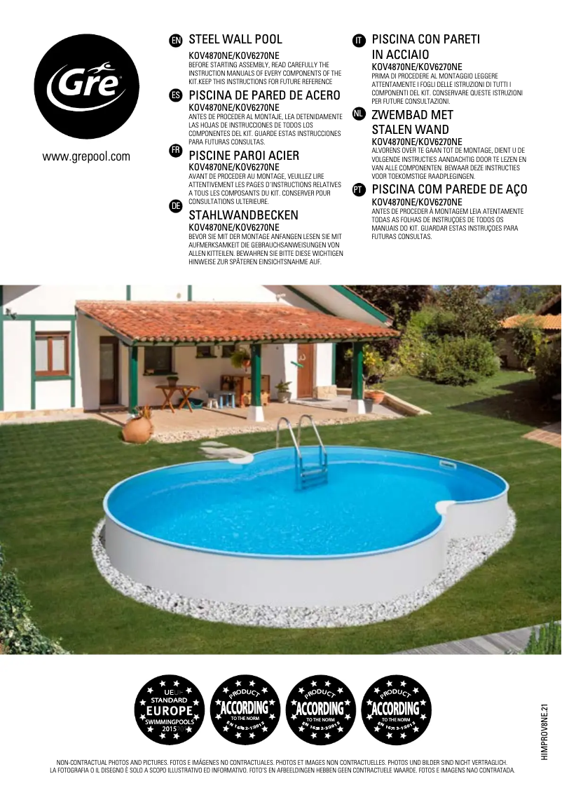 Imagen de la primera página del manual del dispositivo KOV4870NE