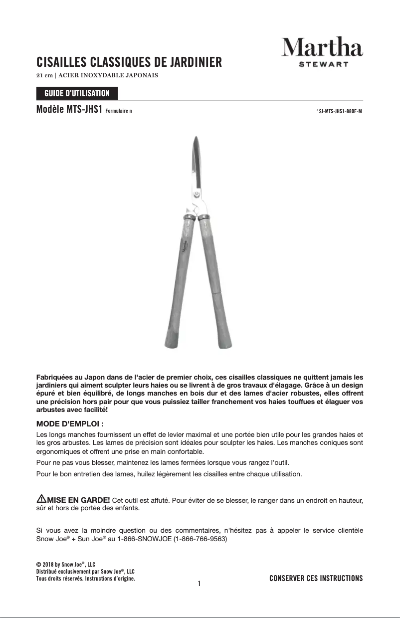 Imagen de la primera página del manual del dispositivo MTS-JHS1