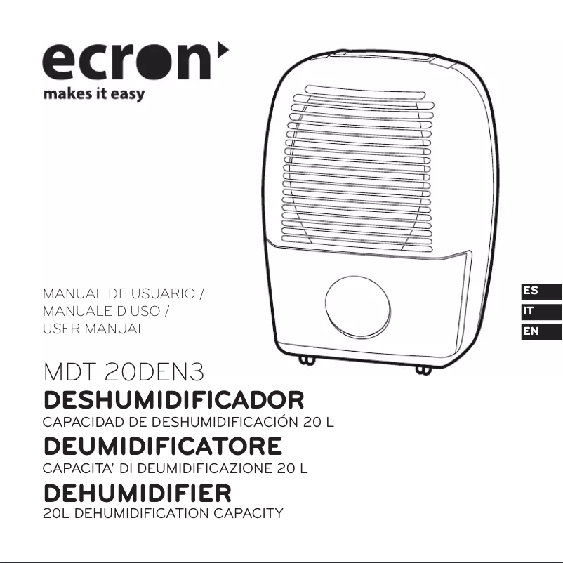 Página 1 del manual Manual de usuario Ecron MDT 20DEN3