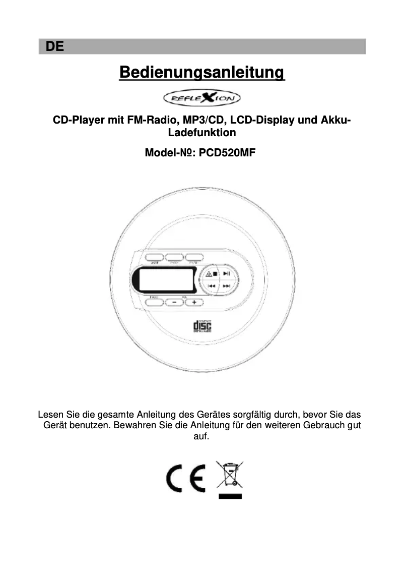 Página nº 1 - Manual de usuario Reflexion PCD520MF