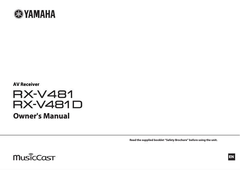 Página 1 del manual Manual de usuario Yamaha RX-V481