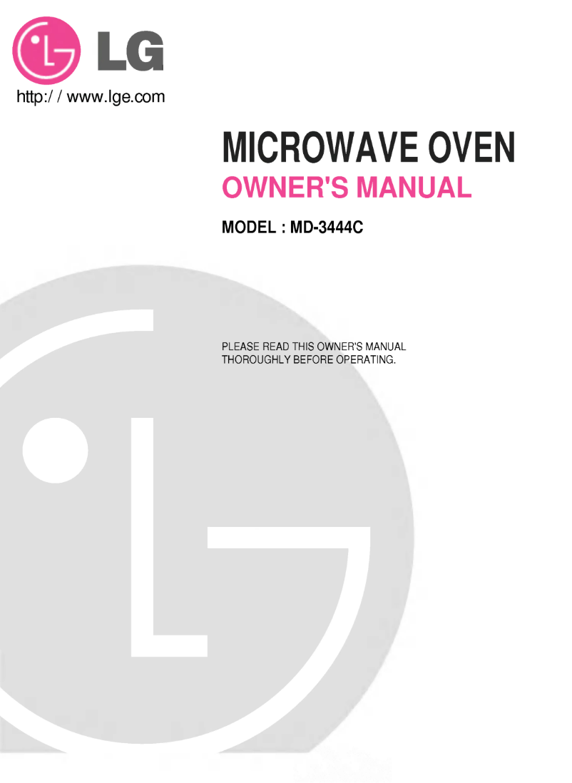 Página nº 1 - Manual de usuario LG MD-3083RW