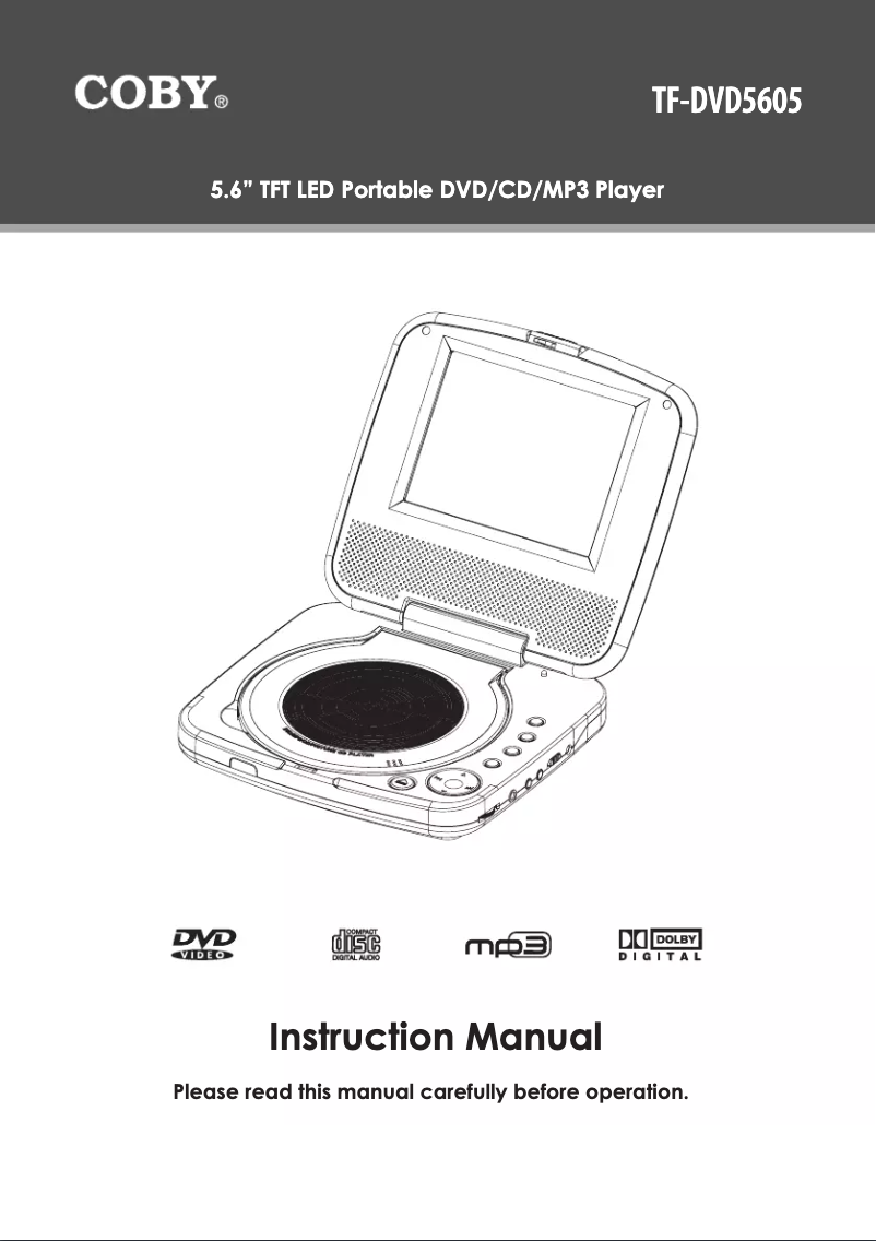 Página nº 1 - Manual de usuario Coby TF-DVD5605