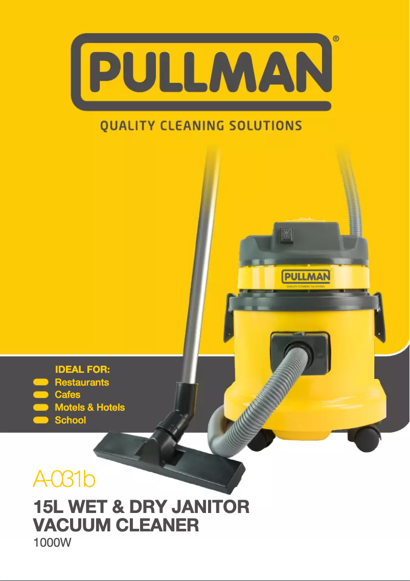 Imagen de la primera página del manual del dispositivo Wet & Dry Janitor A-031B