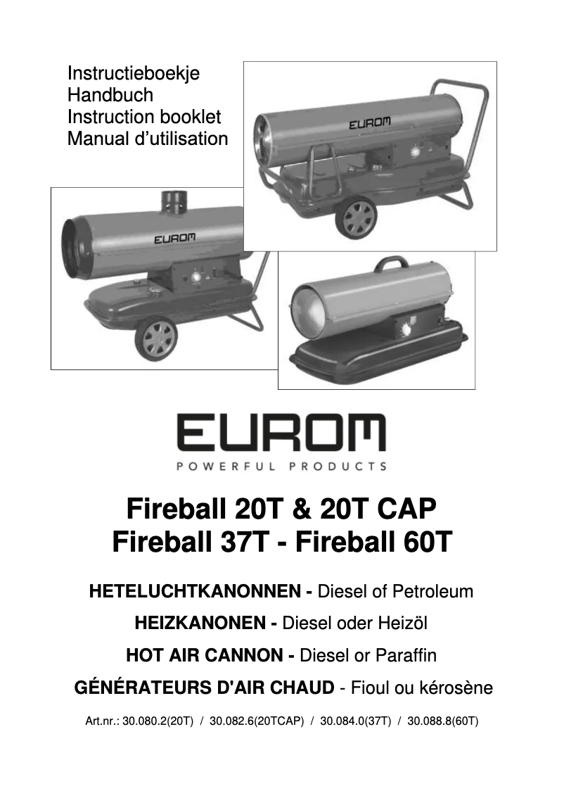 Imagen de la primera página del manual del dispositivo Fireball 37T