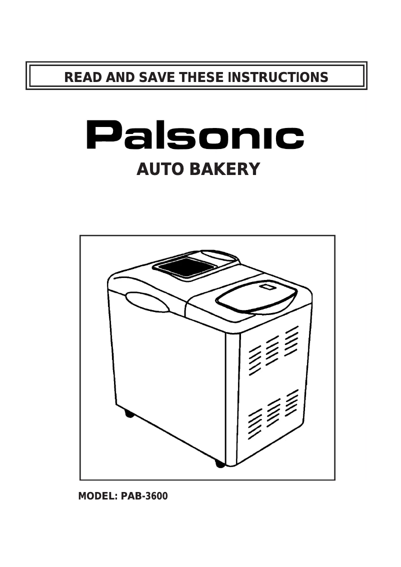 Página nº 1 - Manual de usuario Palsonic PAB-3600