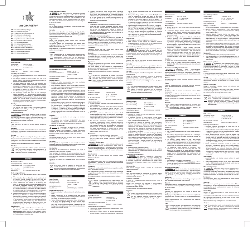 Imagen de la primera página del manual del dispositivo CHARGER07