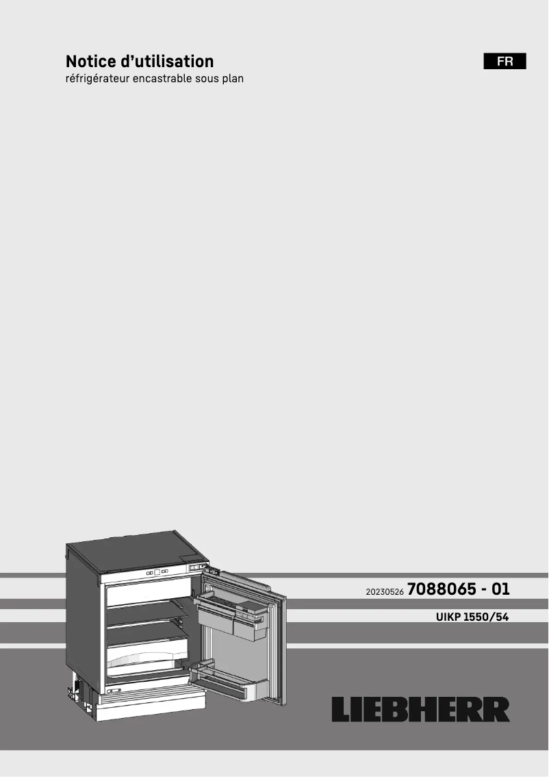 Página 1 del manual Manual de usuario Liebherr UIKP 1554 Premium