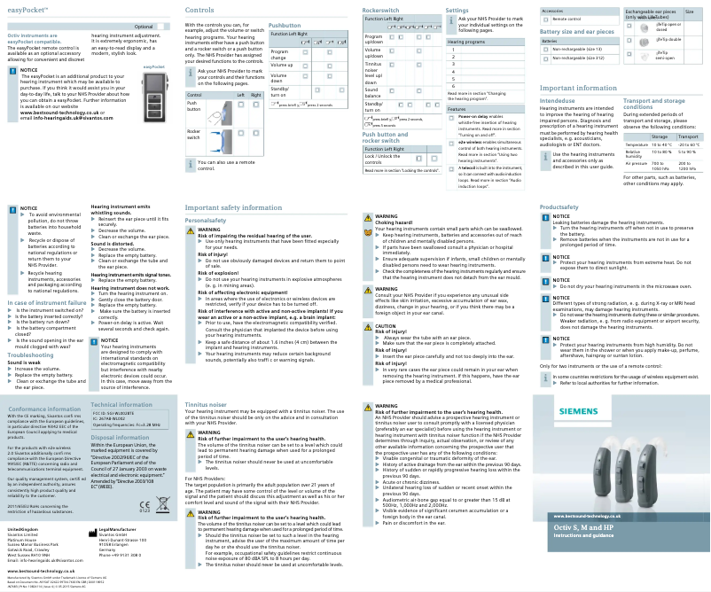 Página nº 1 - Manual de usuario Siemens Octiv S