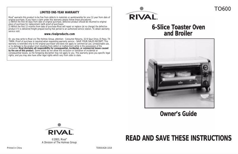Imagen de la primera página del manual del dispositivo TO600