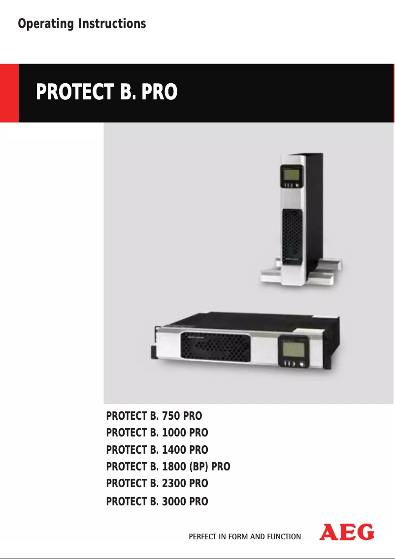 Imagen de la primera página del manual del dispositivo Protect B.750 PRO