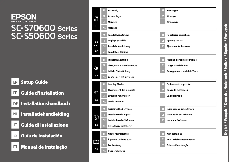 Página 1 del manual Manual de instrucciones Epson SureColor SC-S70610