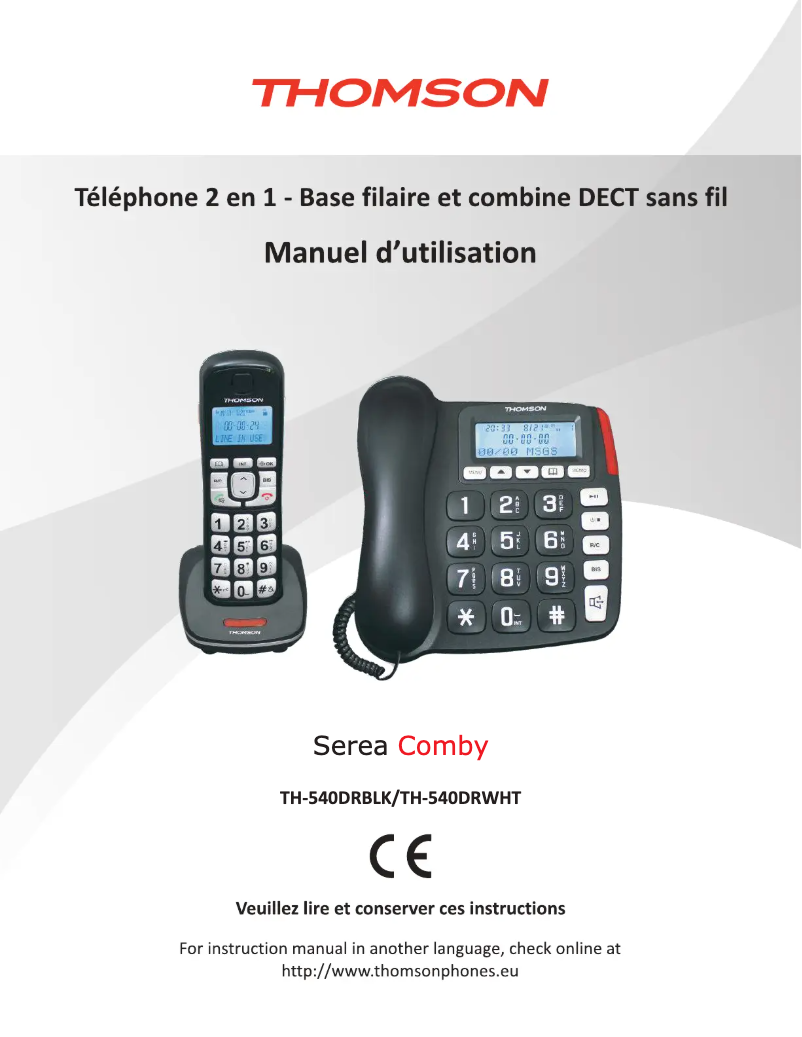 Imagen de la primera página del manual del dispositivo Serea Combi TH-540