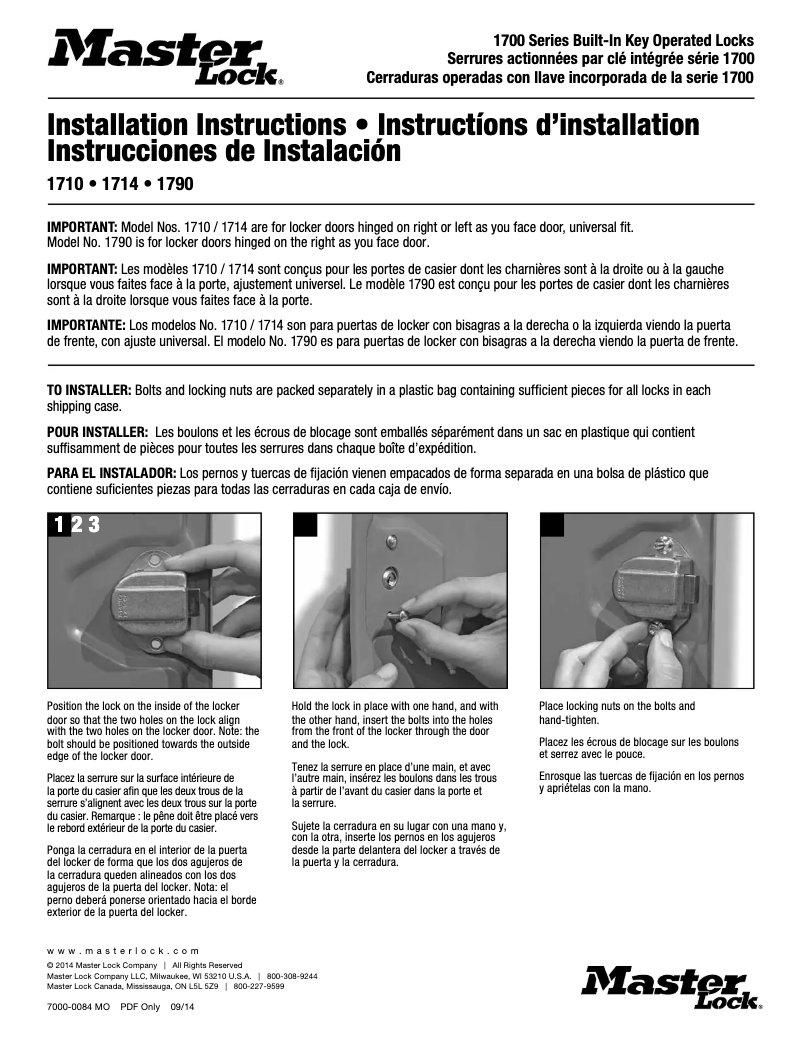 Imagen de la primera página del manual del dispositivo 1710