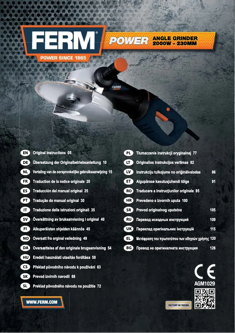 Imagen de la primera página del manual del dispositivo AGM1029