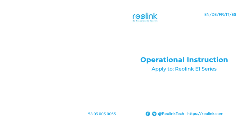 Imagen de la primera página del manual del dispositivo E1