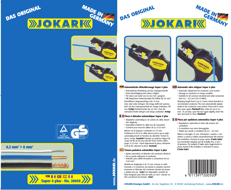 Página 1 del manual Manual de usuario Jokari Super 4 plus