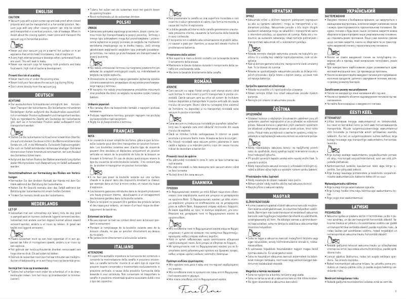 Página 1 del manual Manual de usuario Fine Dine 445839