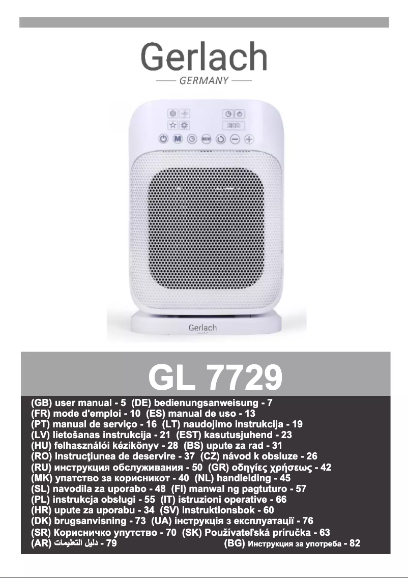 Página 1 del manual Manual de usuario Gerlach GL7729