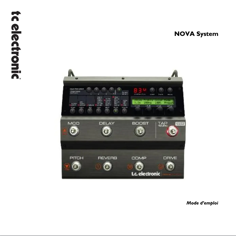 Imagen de la primera página del manual del dispositivo Nova System