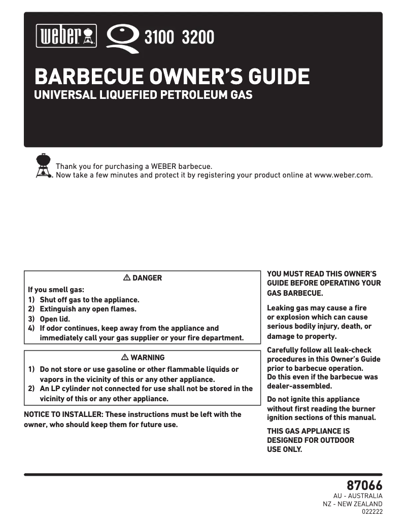 Imagen de la primera página del manual del dispositivo Q300