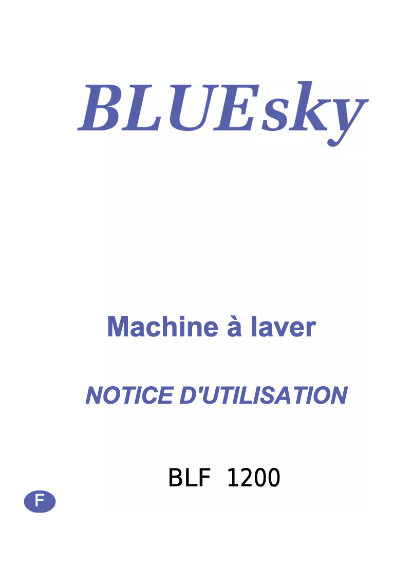 Página 1 del manual Manual de usuario Bluesky BLF 1200
