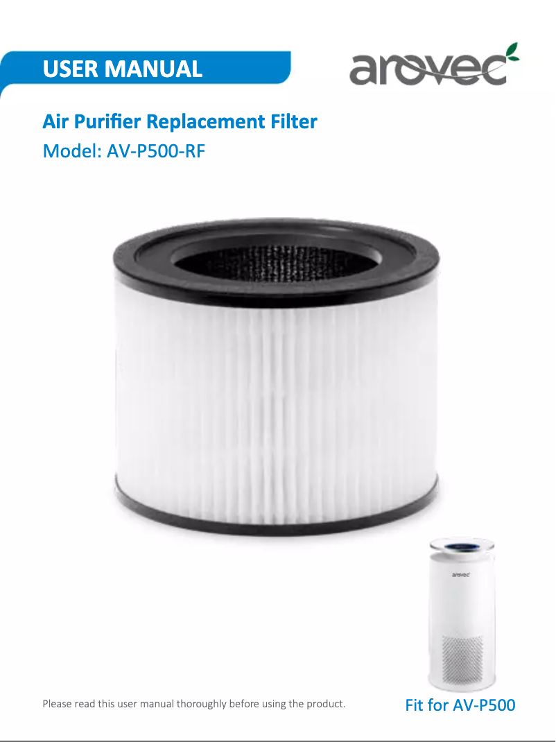 Página 1 del manual Manual de usuario Arovec AV-P500-RF