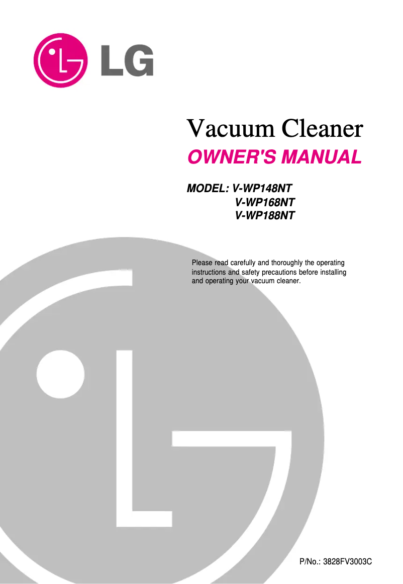 Imagen de la primera página del manual del dispositivo V-WP168NT