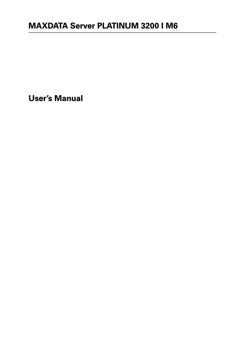 Imagen de la primera página del manual del dispositivo Platinum 3200 i