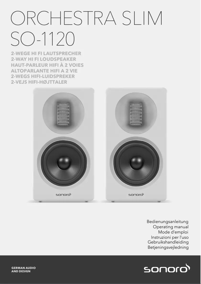 Página nº 1 - Manual de usuario Sonoro Orchestra Slim SO-1120
