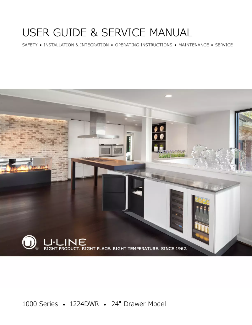 Página 1 del manual Manual de usuario U-Line U-1224DWRS-00B