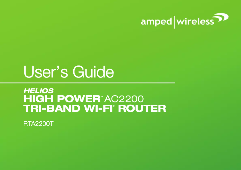 Página 1 del manual Manual de usuario Amped Wireless Helios RTA2200T