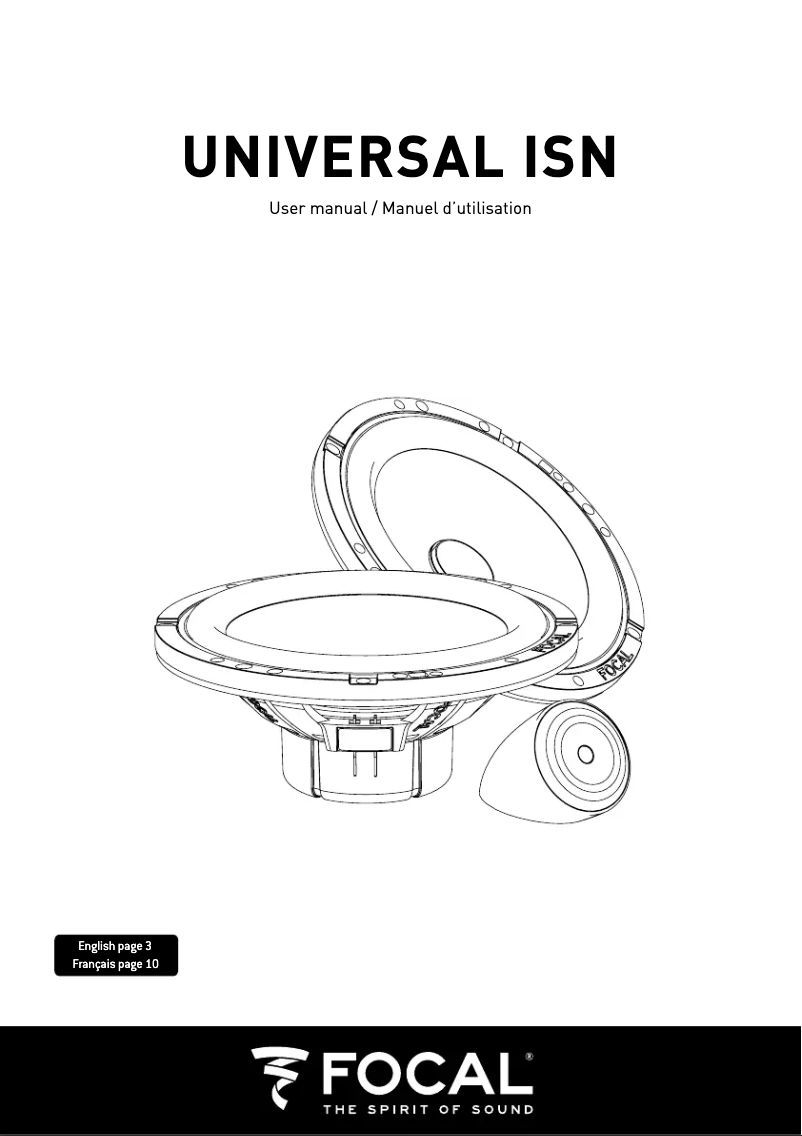 Página 1 del manual Manual de usuario Focal Universal ISN 100