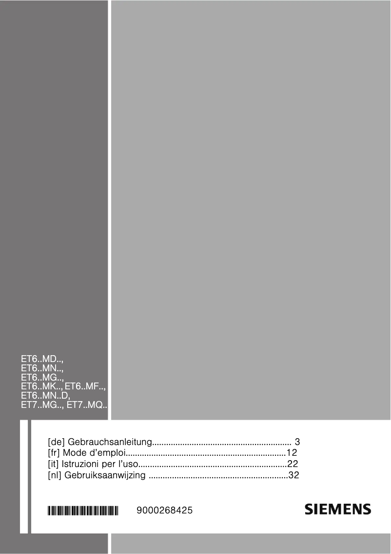 Imagen de la primera página del manual del dispositivo ET675MF11