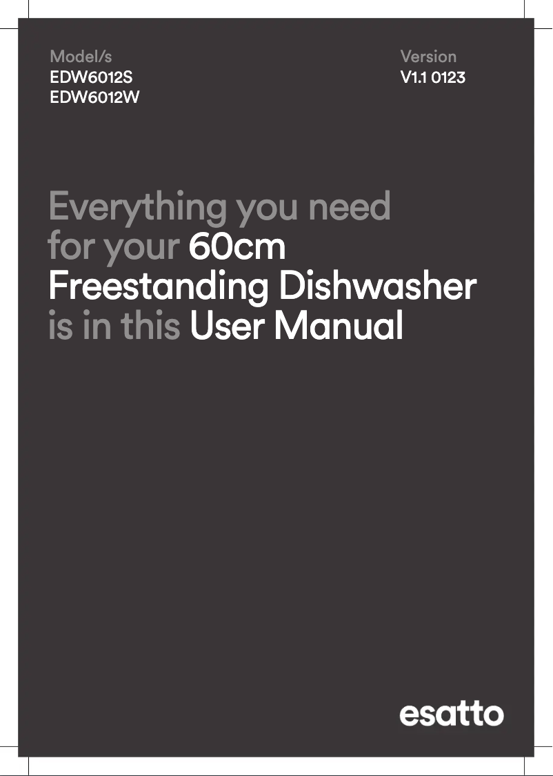 Imagen de la primera página del manual del dispositivo EDW6012W