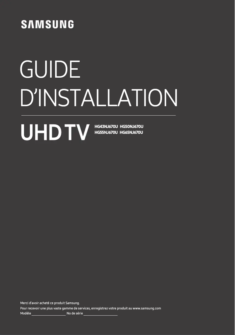 Página 1 del manual Manual de usuario Samsung HG55NJ670UF