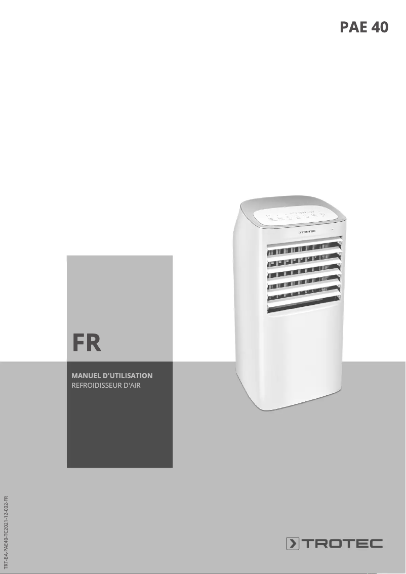 Página 1 del manual Manual de usuario Trotec PAE 40