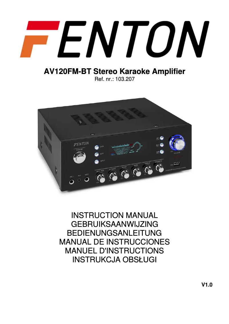 Página 1 del manual Manual de usuario Fenton AV120FM