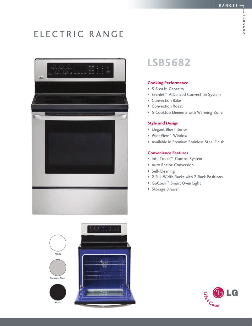 Imagen de la primera página del manual del dispositivo LSB5682SB