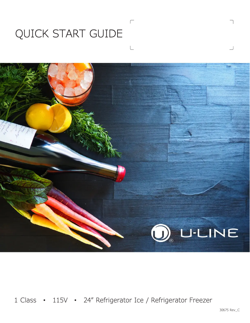 Página 1 del manual Guía de inicio rápido U-Line HRI124