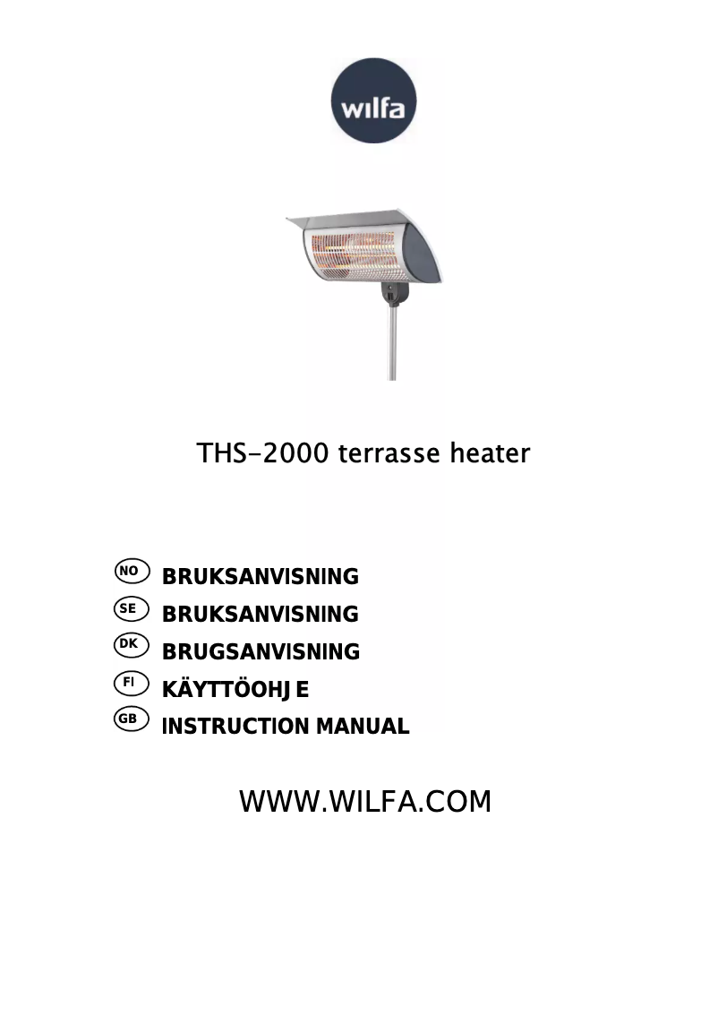 Página 1 del manual Manual de usuario Wilfa Sol S THS-2000