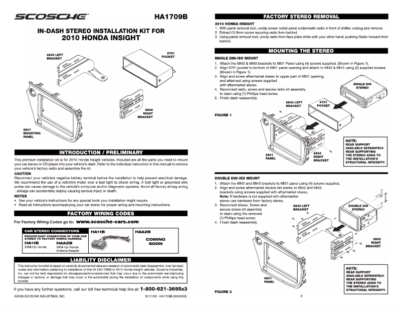 Imagen de la primera página del manual del dispositivo HA1709B