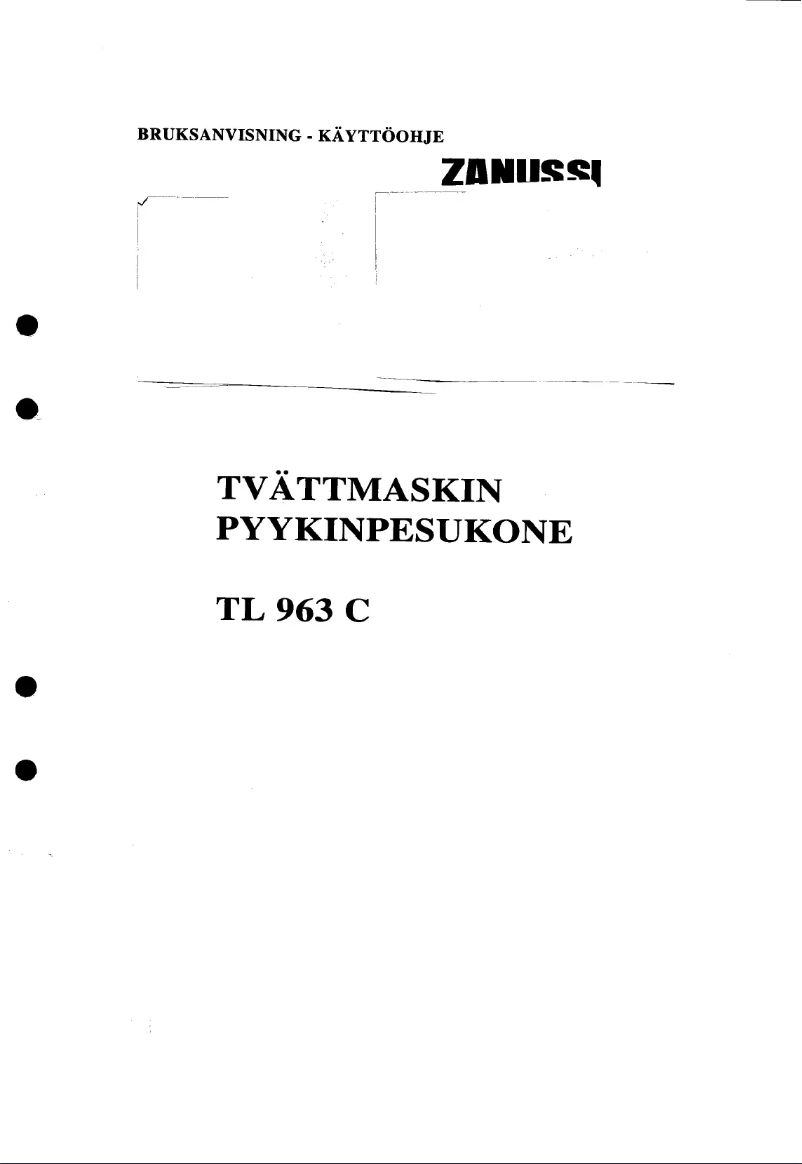 Imagen de la primera página del manual del dispositivo TL 963 C